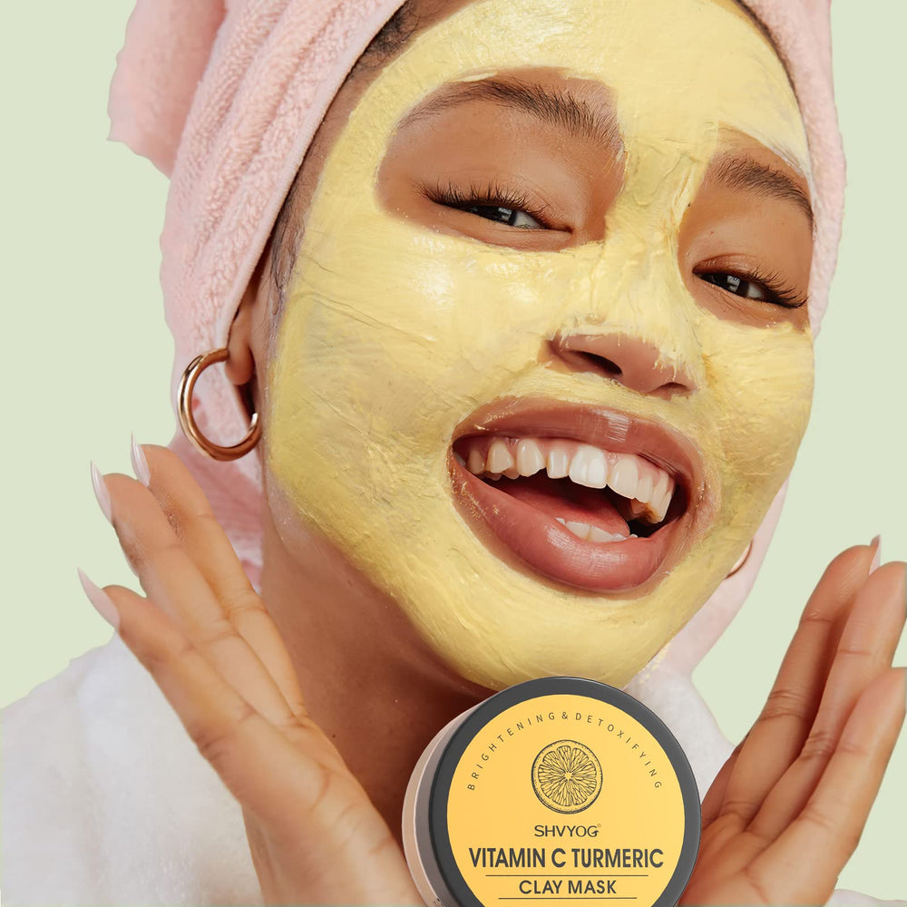 SHVYOG rose pink clay mask jar moisturizes and brightens