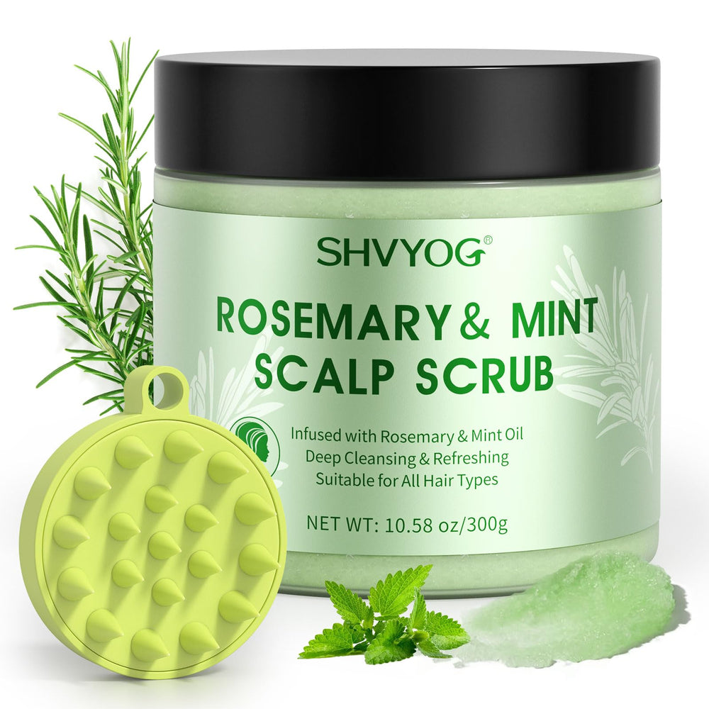 SHVYOG rosemary scalp scrub bottle ready-to-use exfoliation for oily hair