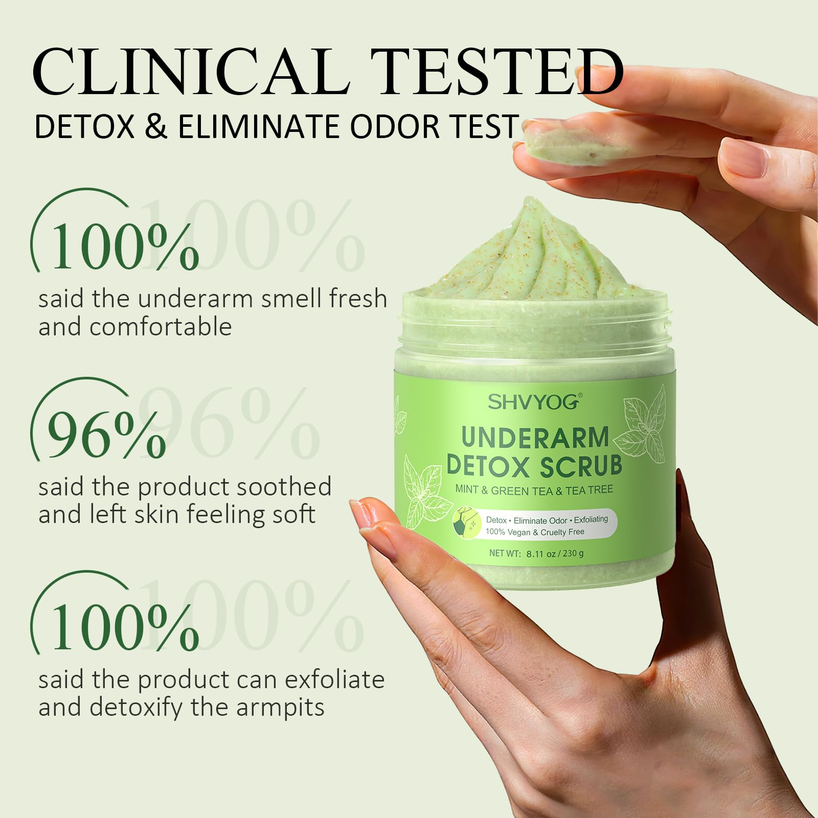 Avocado extract visual suggests moisturizing benefits for sensitive skin.