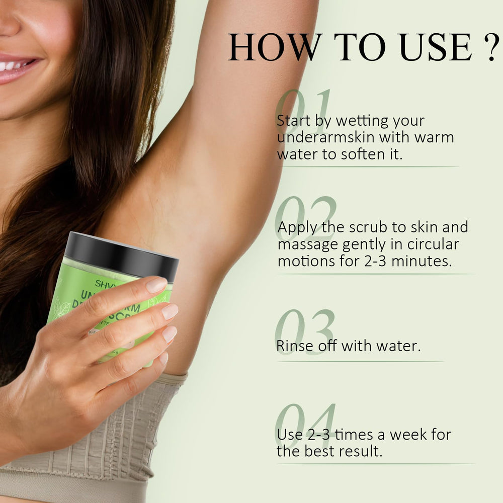 In-shower application demonstrates easy massaging action for 2–3 minutes.