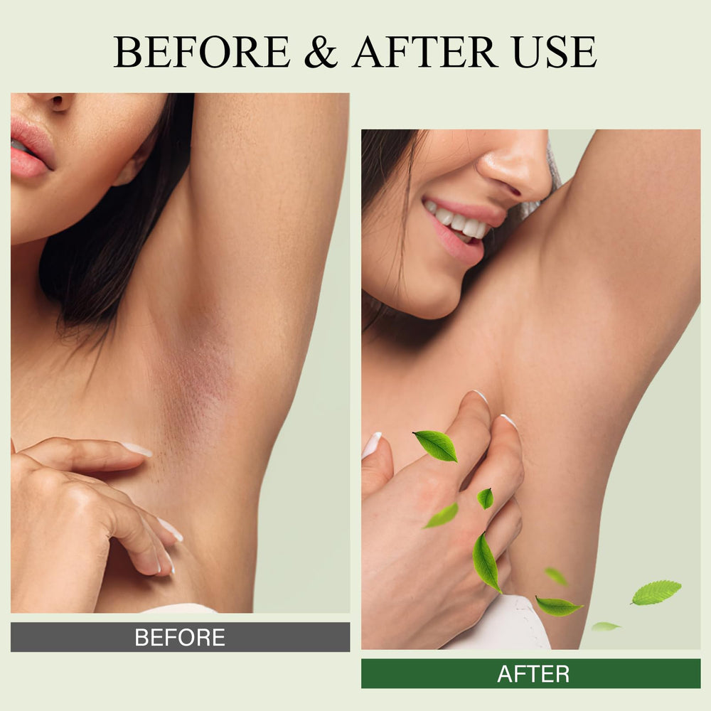 Mint leaves highlight cooling sensation and refreshing underarm experience.