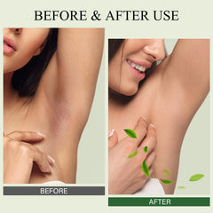 Mint leaves highlight cooling sensation and refreshing underarm experience.