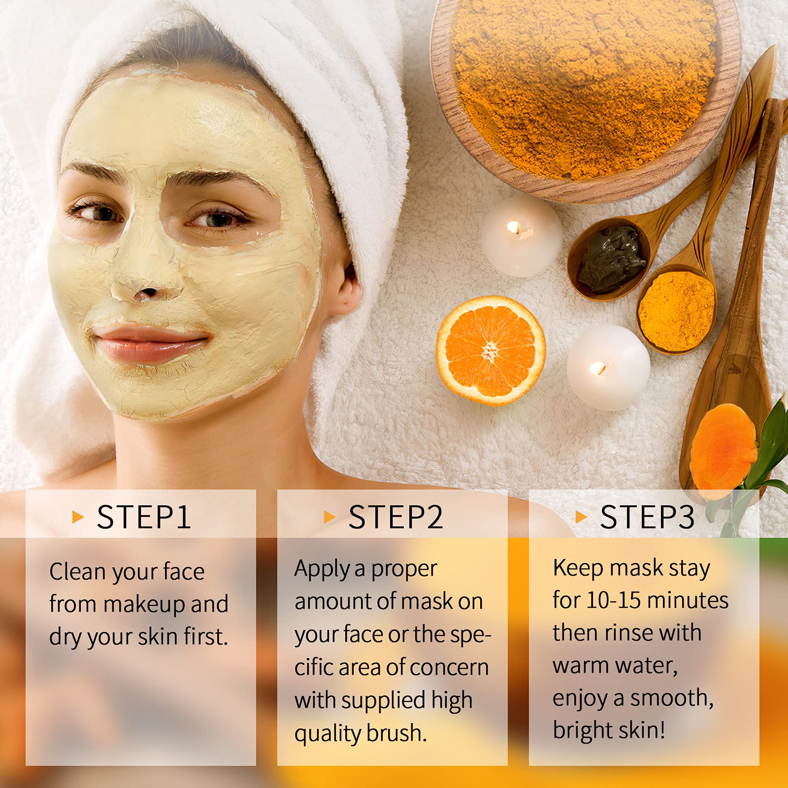 SHVYOG Vitamin C Face Mask after application reveals a subtle glow.