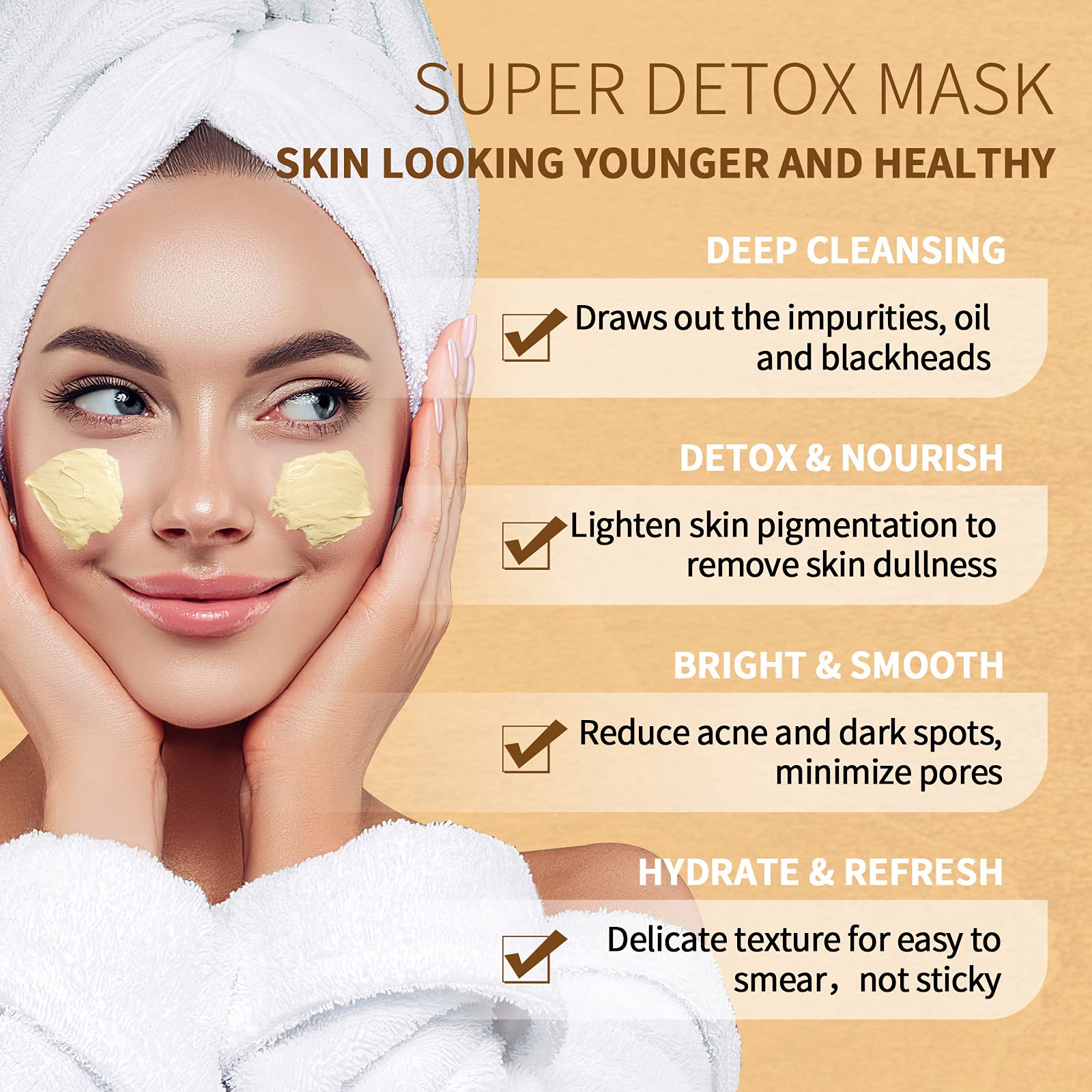 SHVYOG Vitamin C Face Mask being spread on skin during routine.