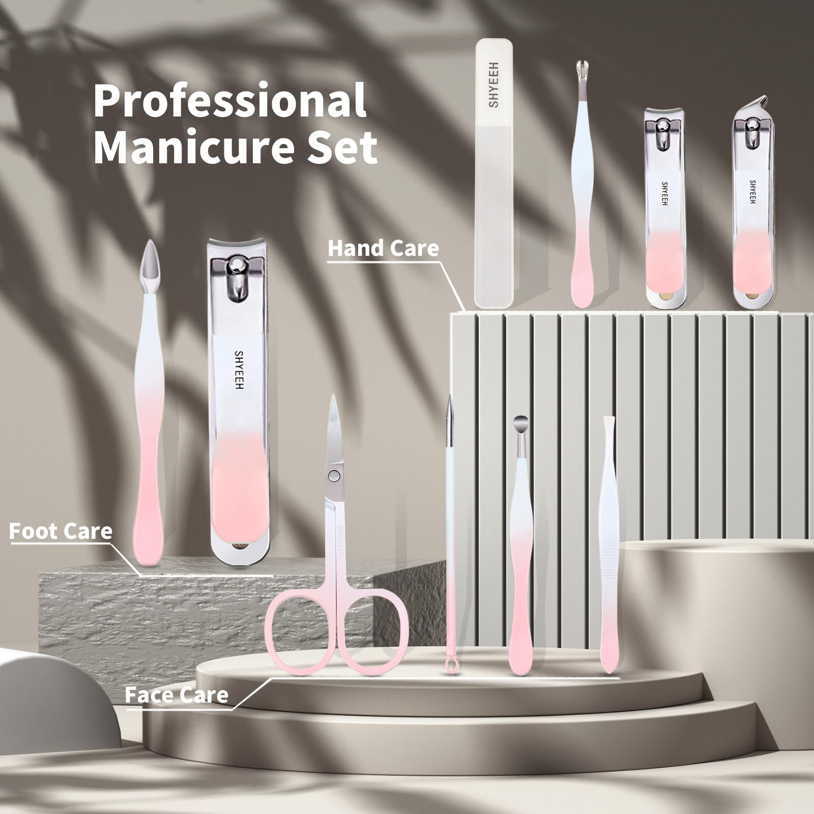 SHYEEH high-carbon steel nail clippers offer stronger, longer-lasting cuts.