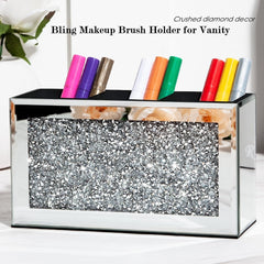 SHYFOY three-compartment storage keeps brushes, pens, and cosmetics organized