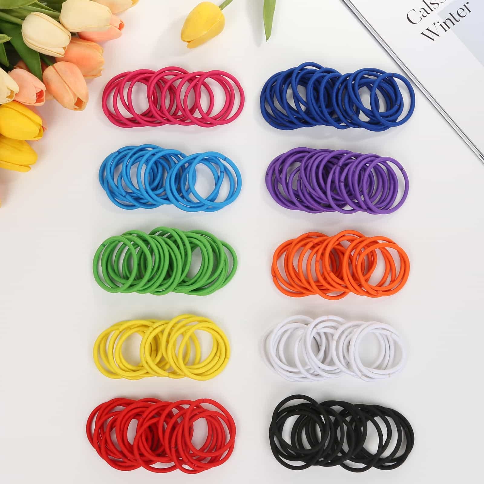 Shynek hair-ties ponytail in use demonstrates secure, snag-free styling.