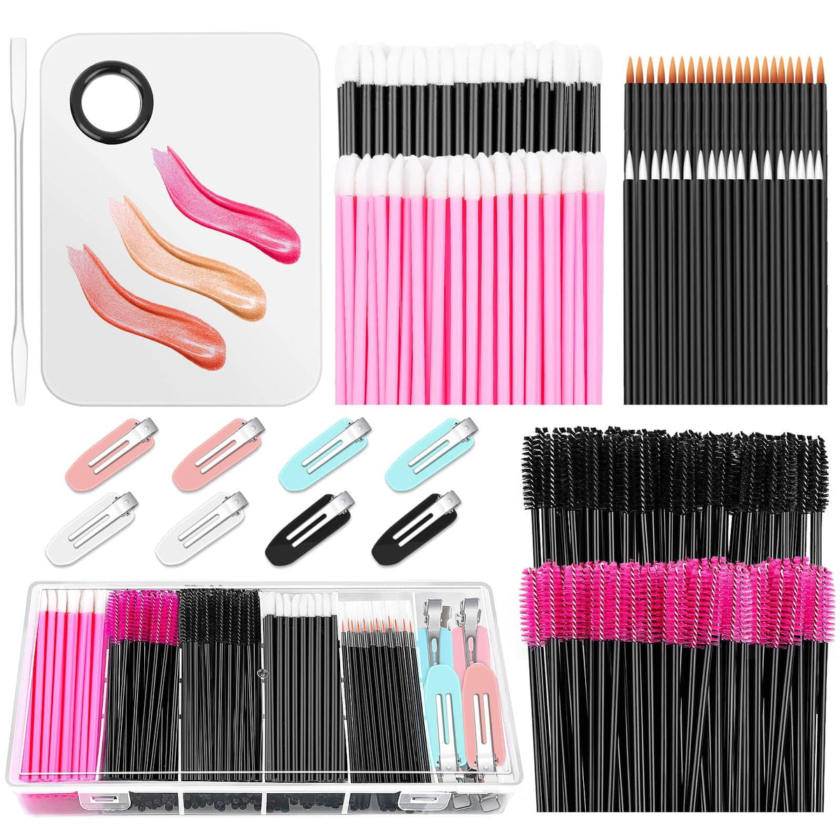 Shynek makeup mixing tray with spatula for precise blending and easy cleanup.