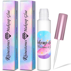 Shynek rhinestones face glue bottle closeup for strong hold on gems during cosplay.