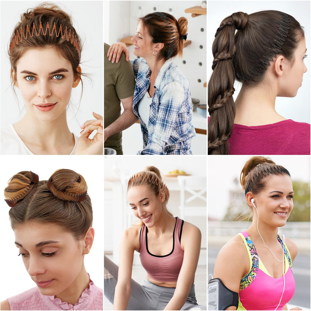 Sibba headband with interlocking clip pairs with sunglasses for quick styling.