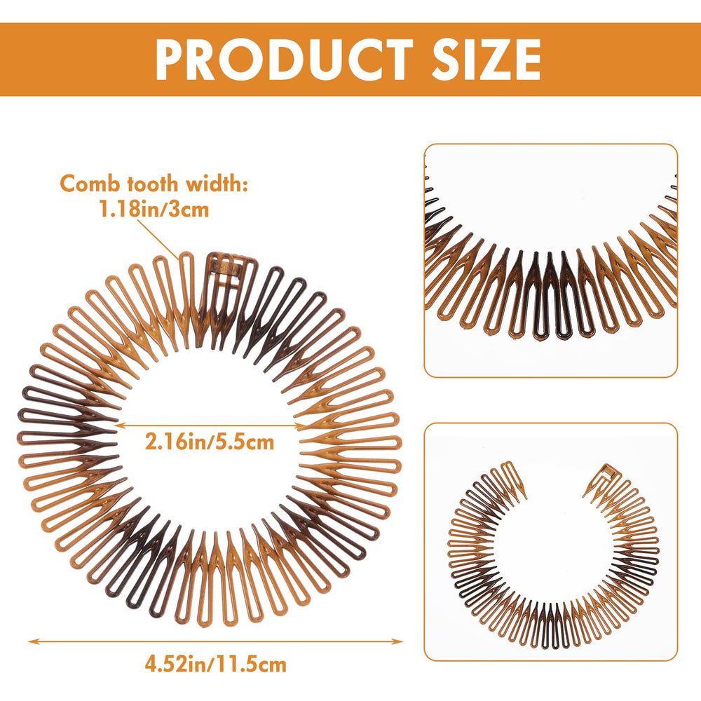 Sibba headband zig zag teeth in black provide comfortable, reliable grip.