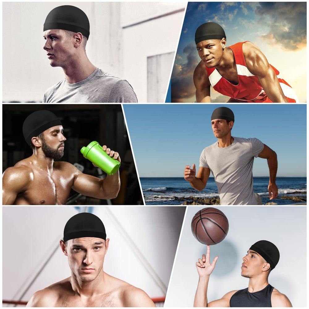 Sibba wig cap protecting hairstyle during travel or gym sessions.