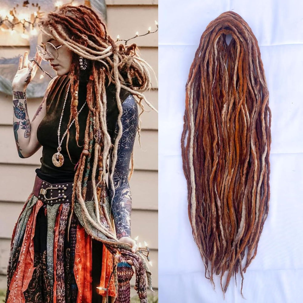 Siddiuop 22in wool dreadlocks packaged for eco-friendly, ready-to-style extensions.
