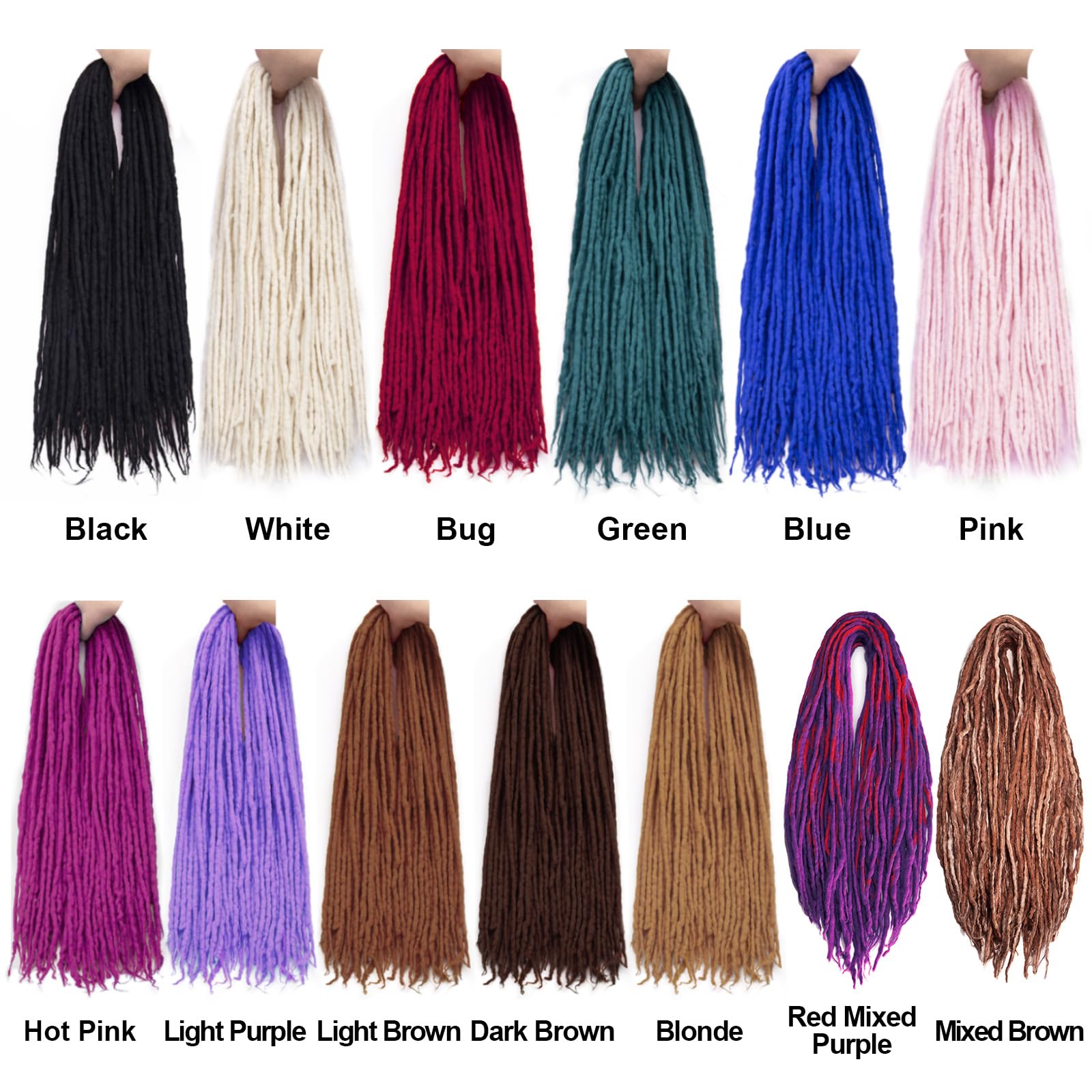 Siddiuop lightweight dreadlocks styled for hip-hop or reggae looks.