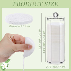 Sieral compressed round 63mm facial sponge expands when wet for gentle exfoliation