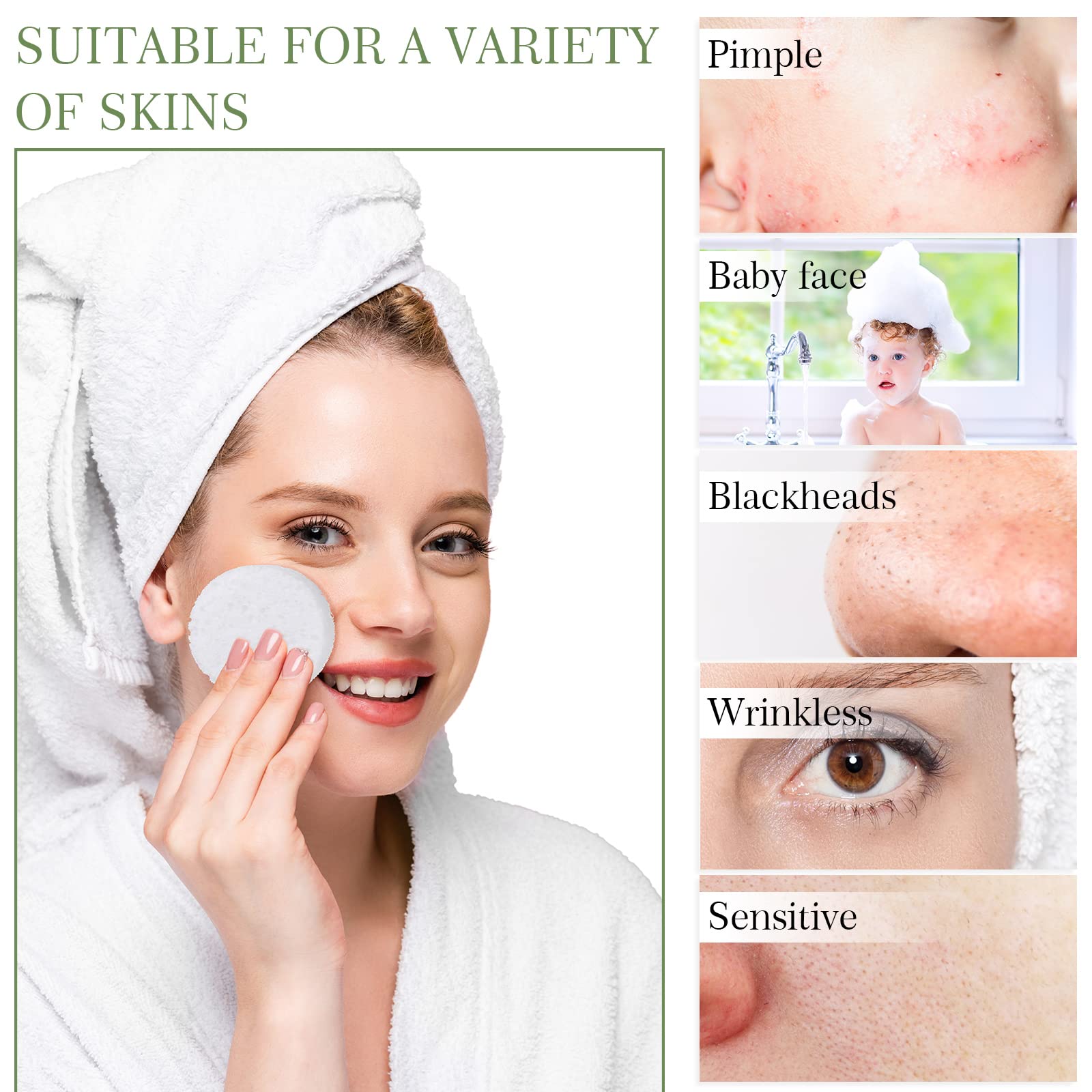 Sieral makeup removal and exfoliating sponge in action