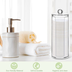 Sieral storage container with dust cover keeps sponges clean between uses