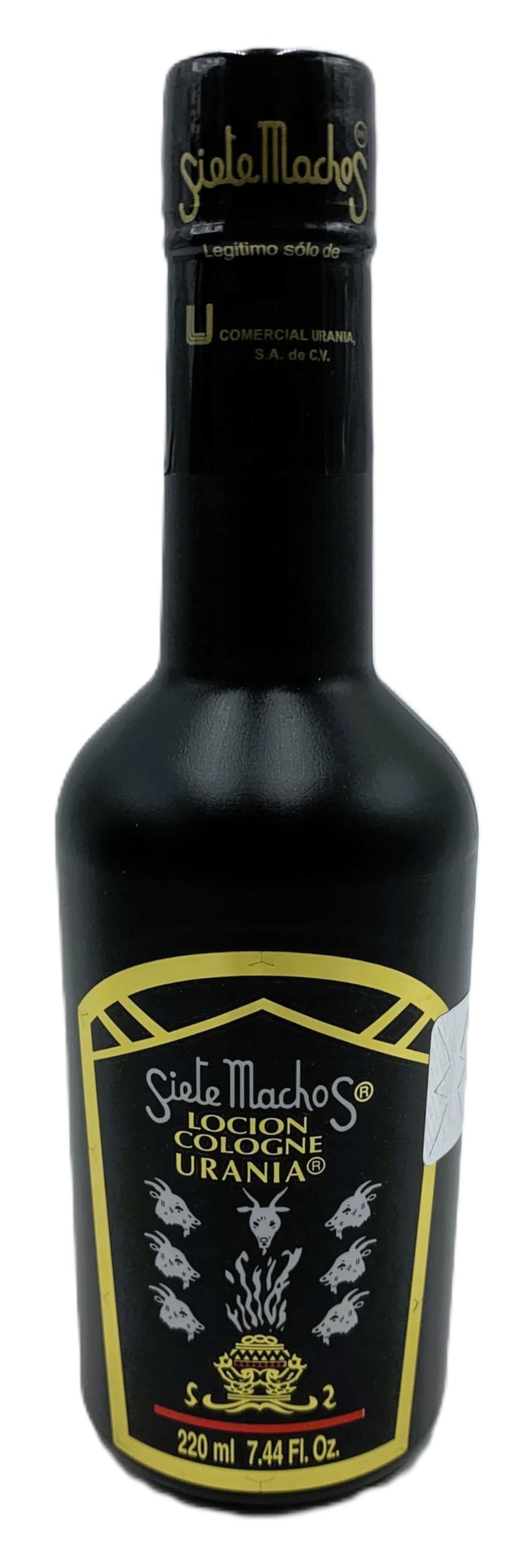 Siete Machos URANIA original cologne bottle front view for confident daily wear
