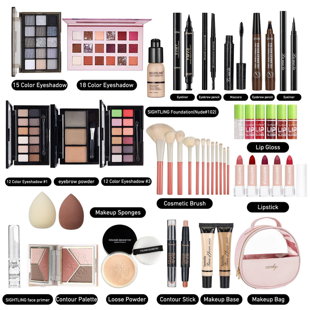 Sightling All In One Makeup Kit travel bag open for portable beauty on the go.