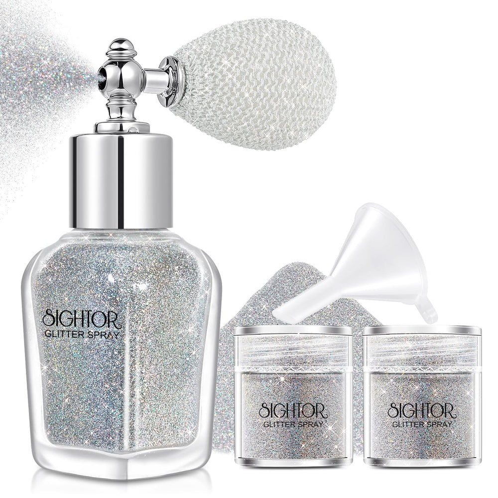 Sightor body glitter spray 30ml bottle shines for a radiant party glow