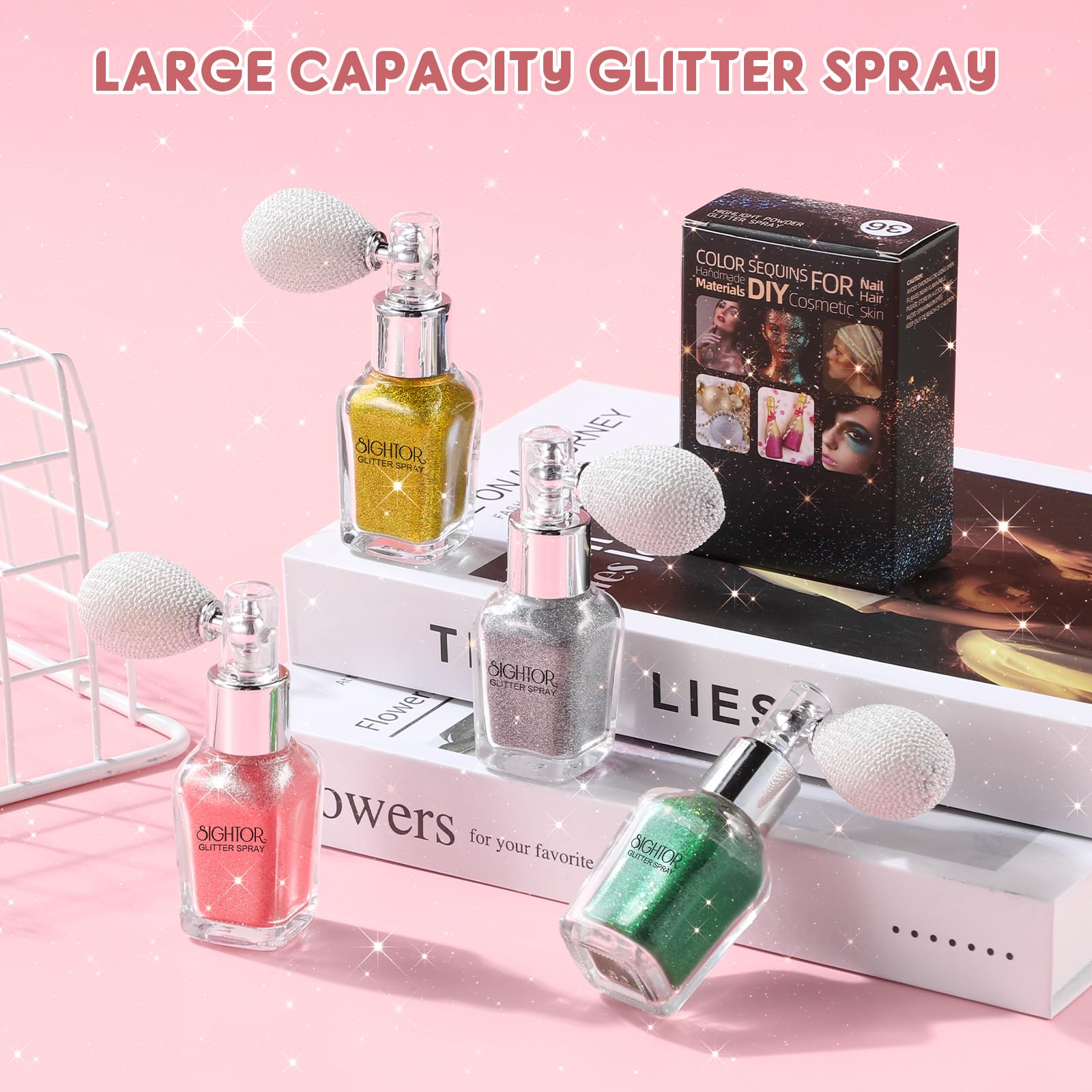 Sightor glitter spray refill pack ensures ongoing shimmer for events