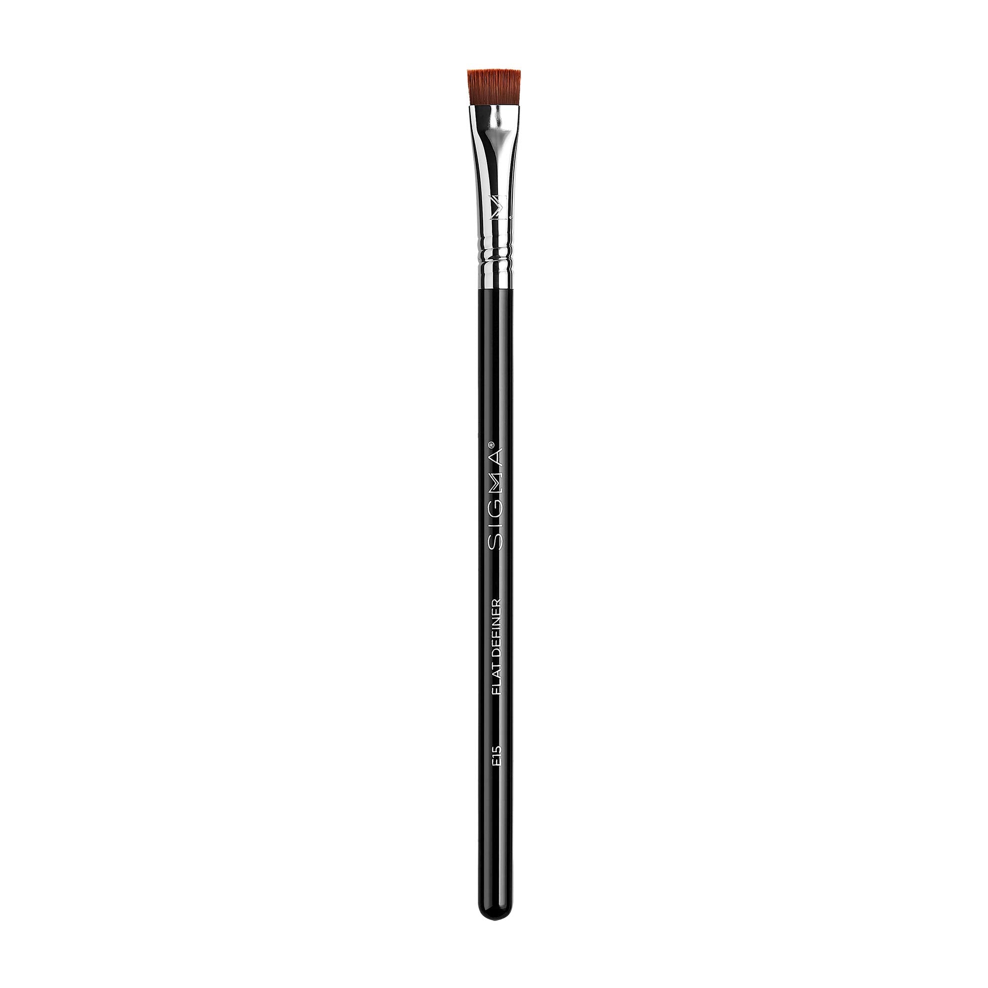 Sigma Beauty E15 Flat Definer Brush front view for precise, well-defined eyeliner application.