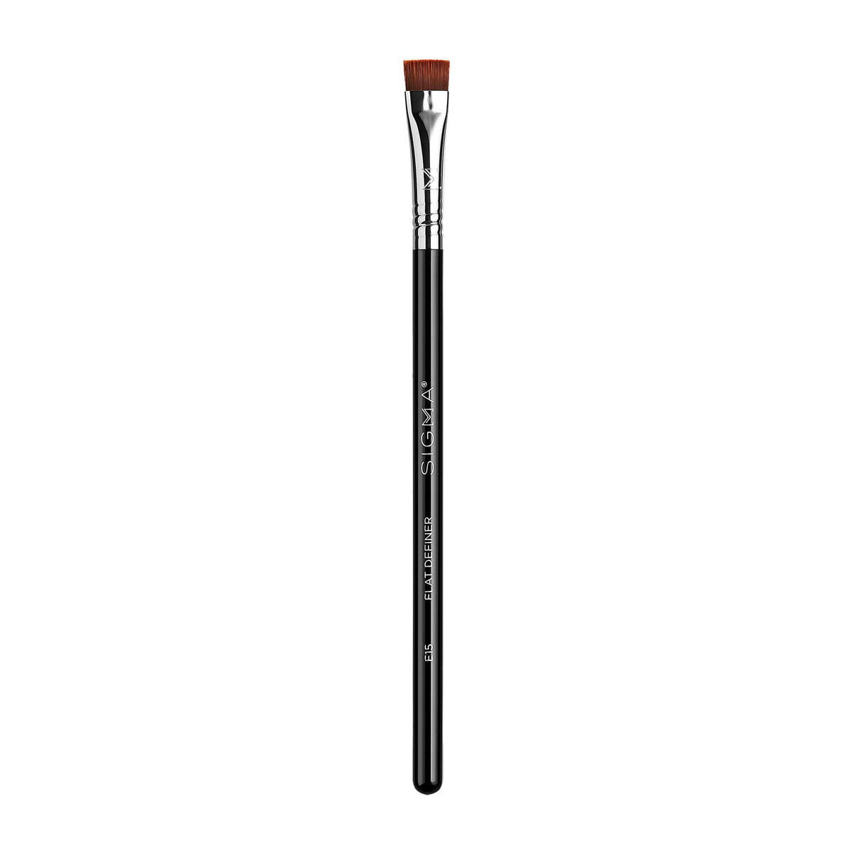 Sigma Beauty E15 Flat Definer Brush front view for precise, well-defined eyeliner application.