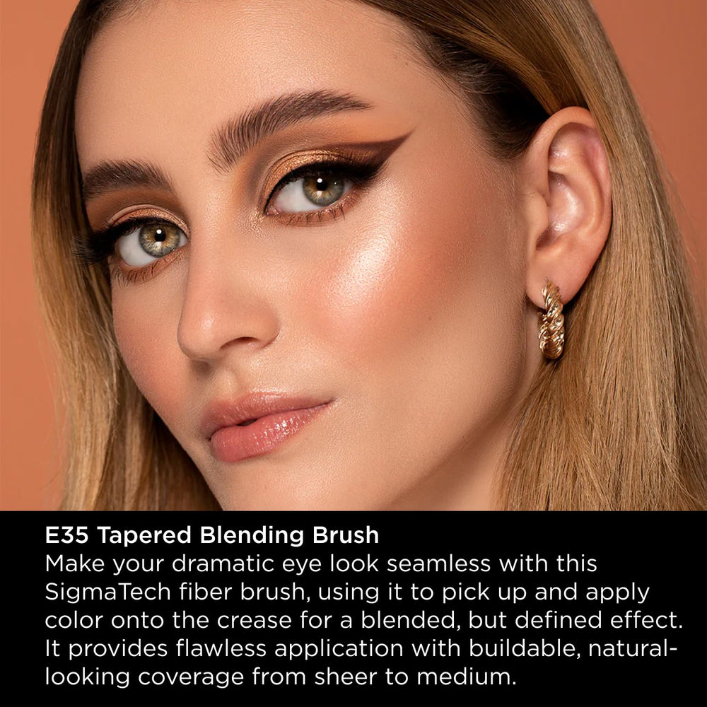 Sigma Beauty E35 waterproof handle close-up highlights durable, corrosion-resistant design.