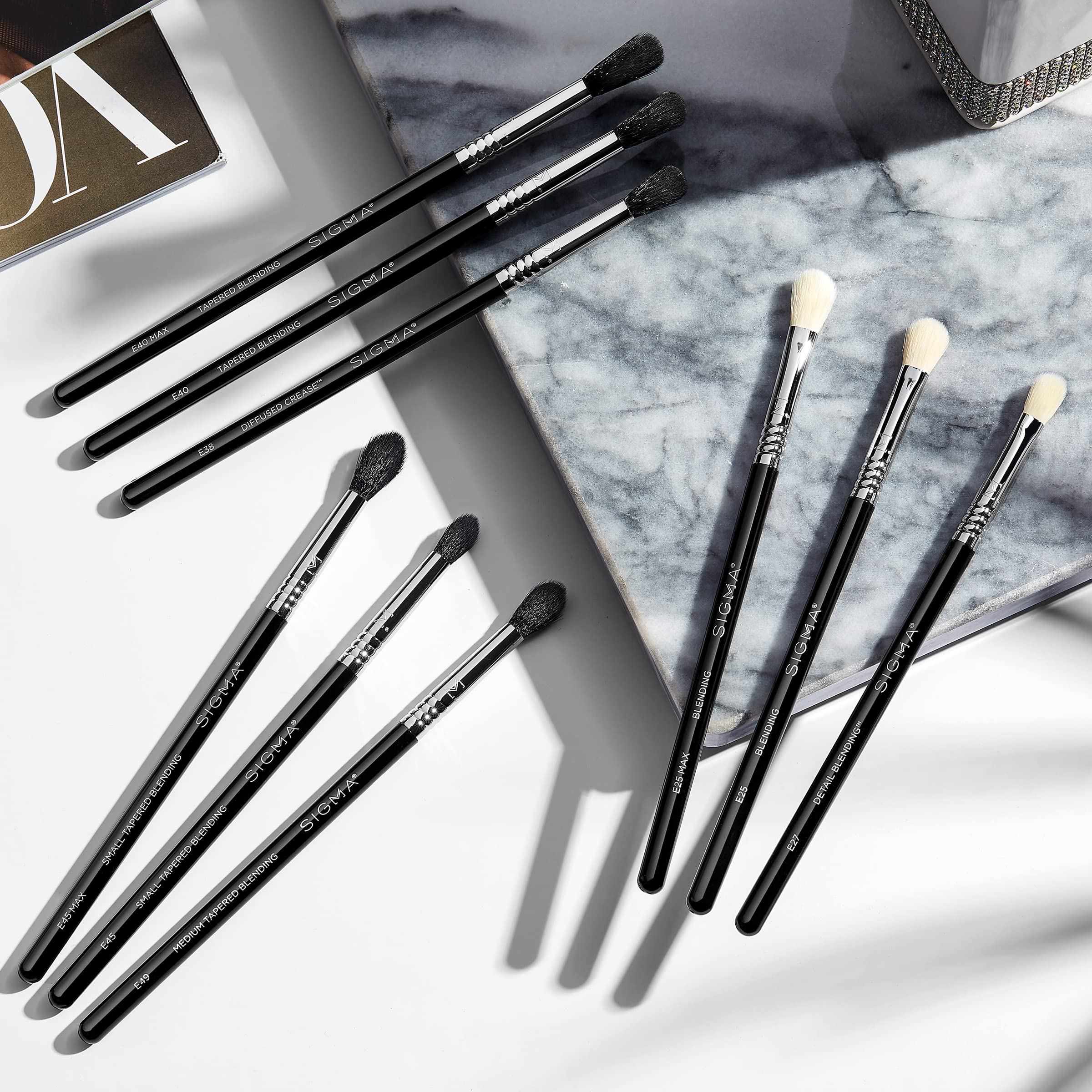 Sigma Beauty E45 cleaning-friendly brush—easy care with SigMagic.