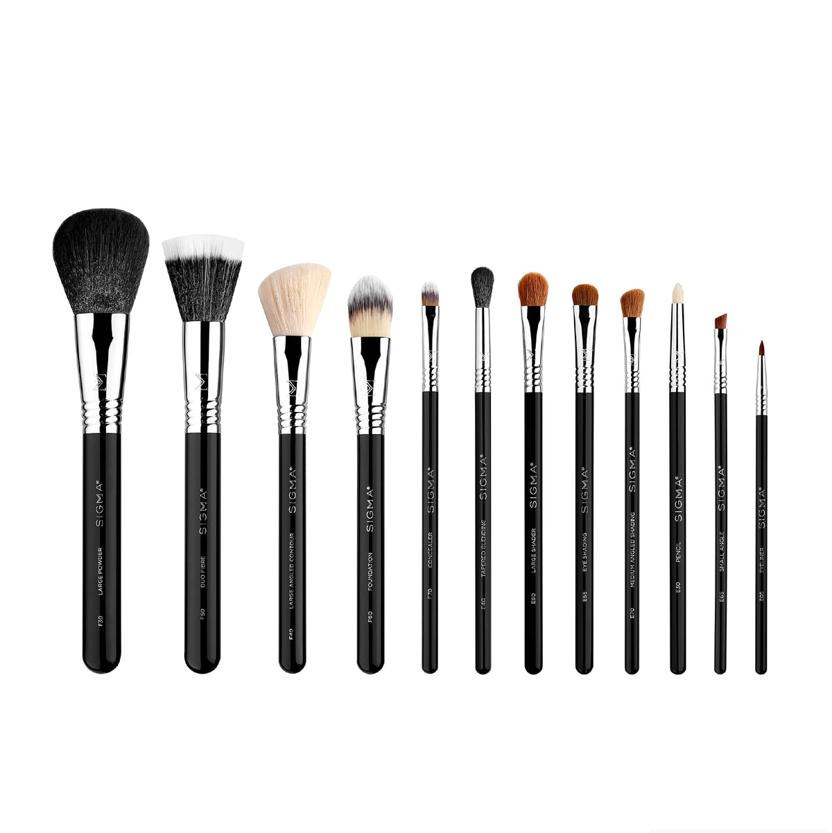 Sigma Beauty Essential brush set packaging highlights premium, travel-ready kit.