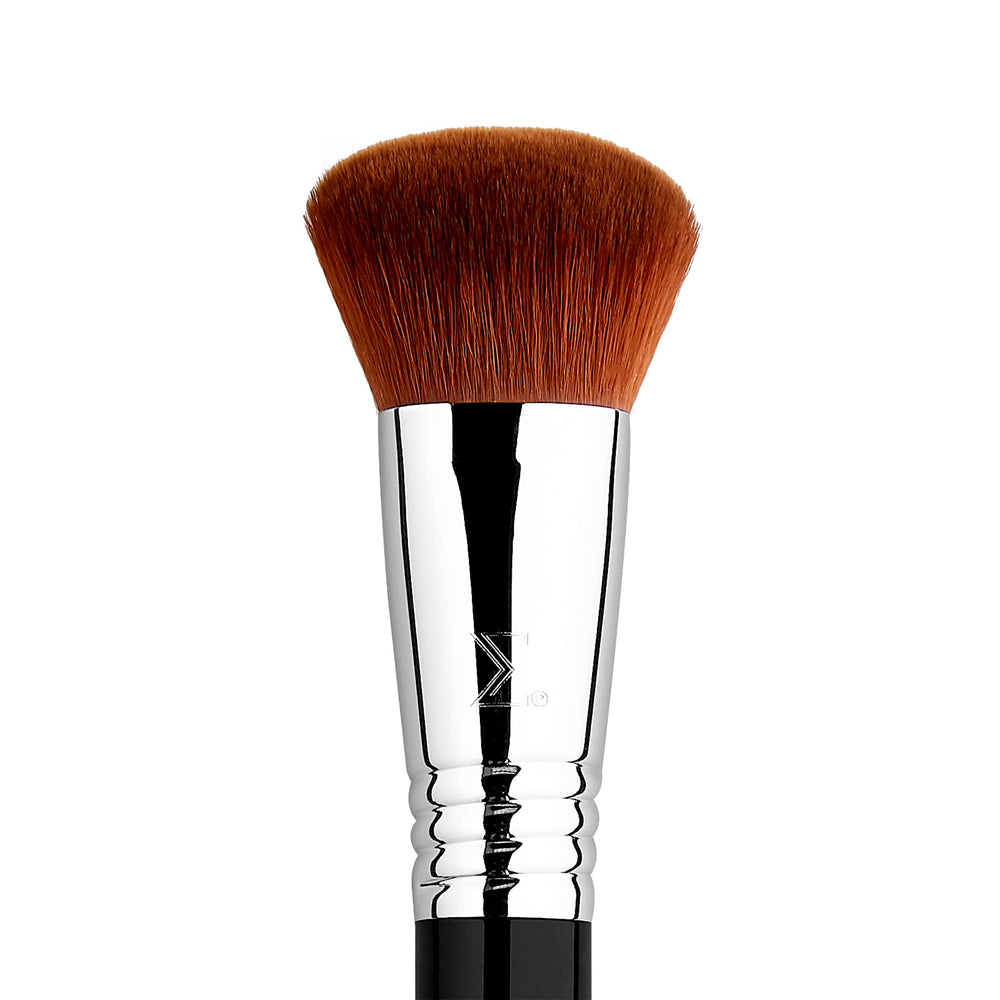 Sigma Beauty F47 Multitasker used for blush application with a soft, natural flush.