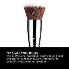 Sigma Beauty F85 closeup of skin-safe fibers ideal for sensitive skin.