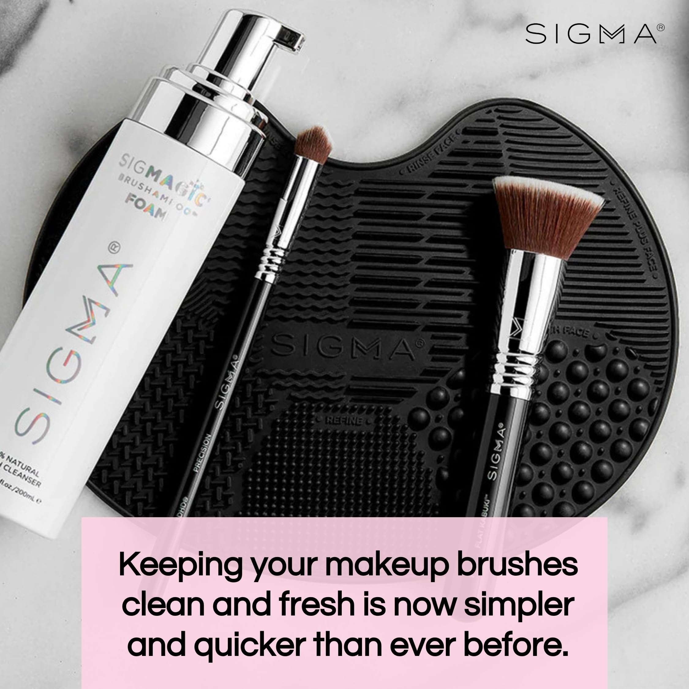 BPA-free silicone on the Sigma Spa Express mat for safe use