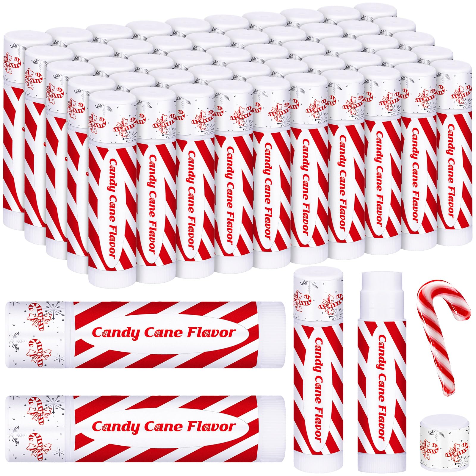 Siifert Christmas lip balm 50-pack with peppermint scent for gifting