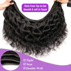 Silaiya 12A body wave bundles 18inch natural black ready for styling.
