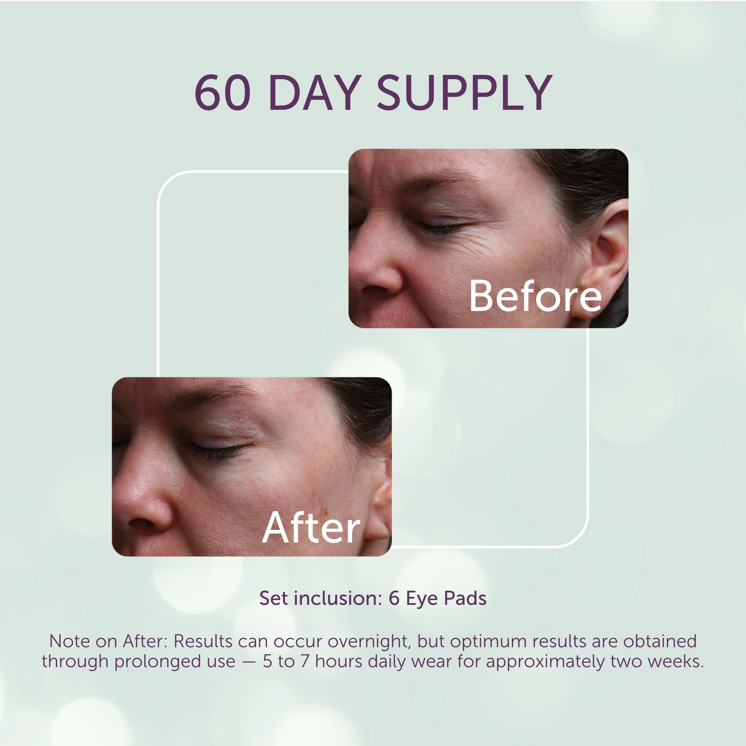 SilcSkin Eye Pads hypoallergenic label highlights skin-friendly, irritation-free design.