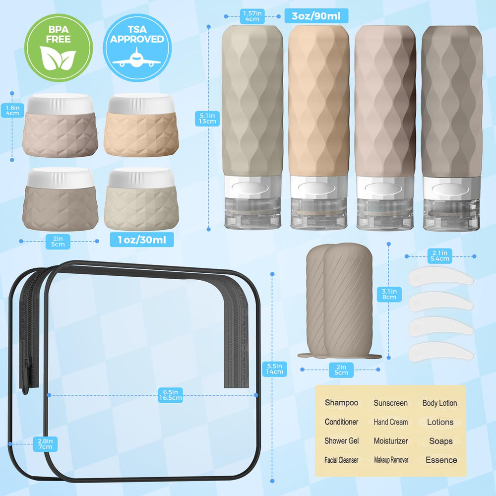 Silevoler travel cream jars store lotions compactly for travel