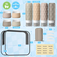 Silevoler travel cream jars store lotions compactly for travel