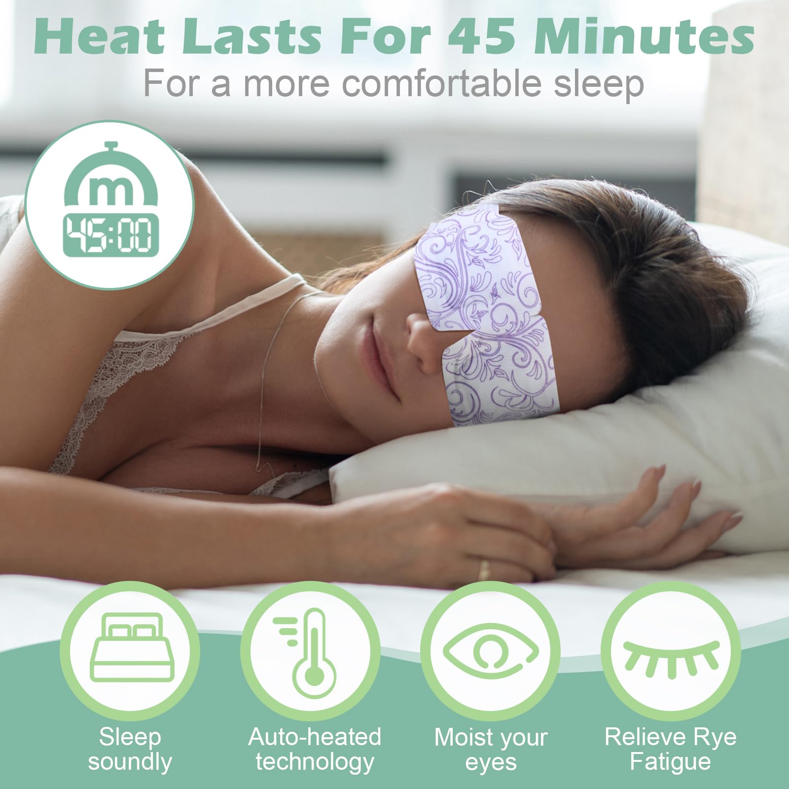 Silicherry steam eye mask elastic strap ensures secure comfortable wear