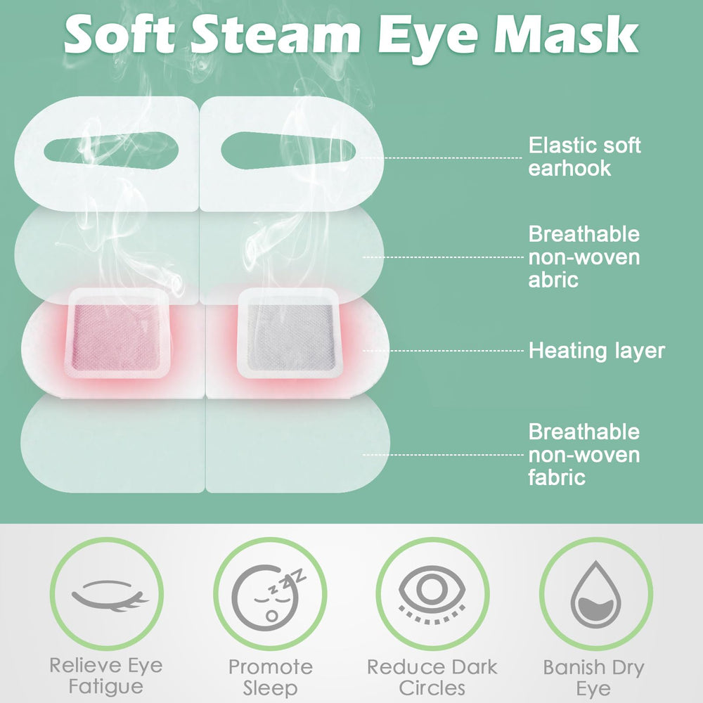 Silicherry steam eye mask unscented style pack for fragrance free comfort during travel