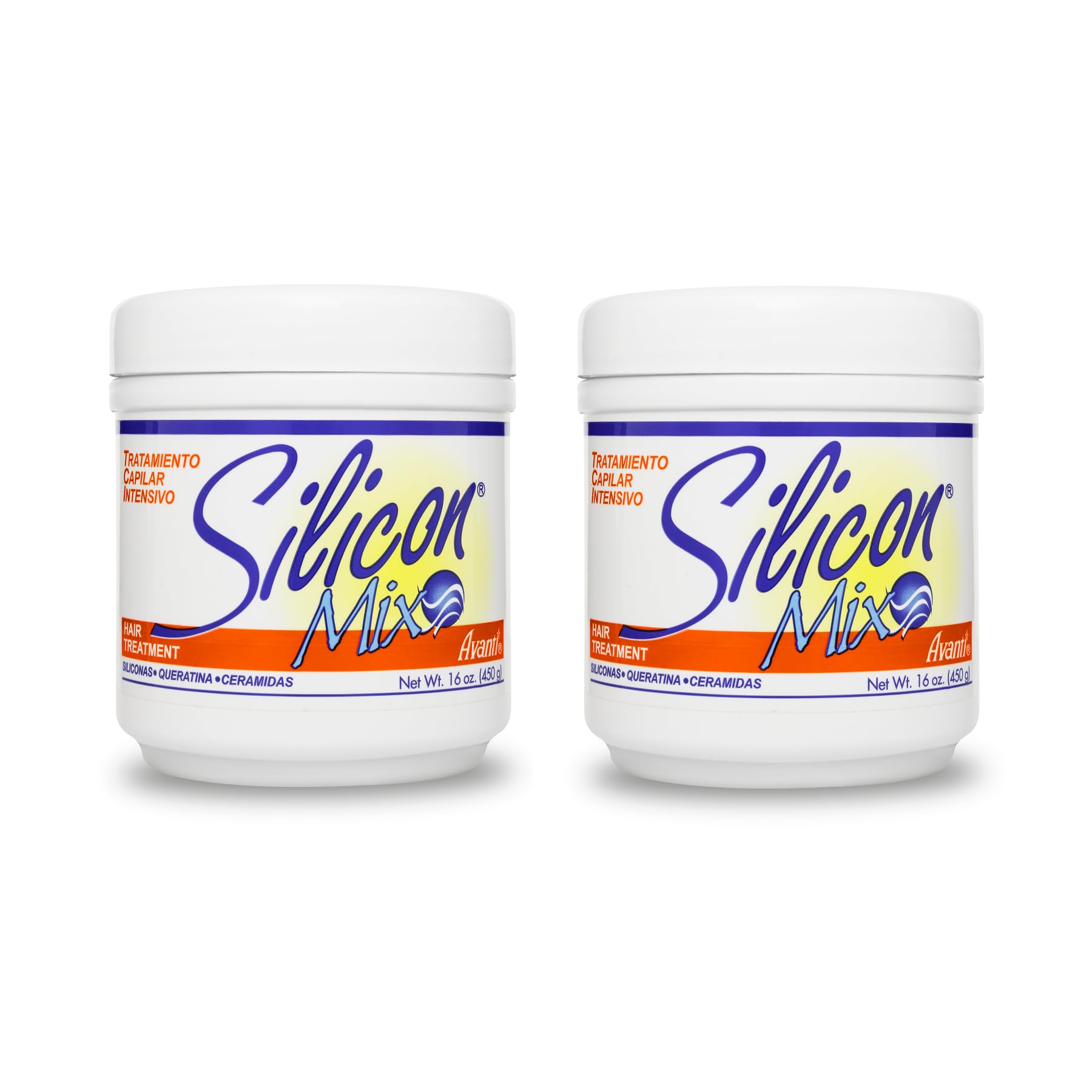 Silicon Mix Treatment 16oz bottle, 2-pack, boosts shine and improves manageability after washing.