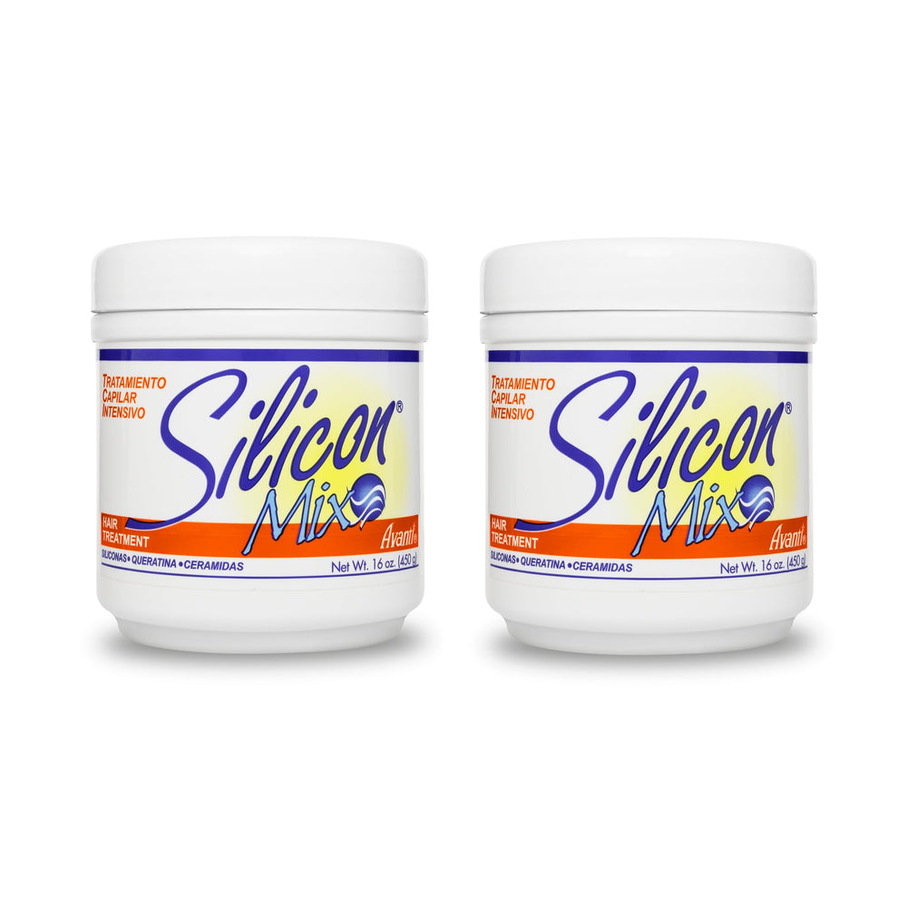 Silicon Mix Treatment 16oz bottle, 2-pack, boosts shine and improves manageability after washing.