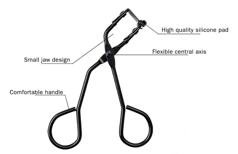 Silicone Eyelash Curler compact design, 16g, for on the go.
