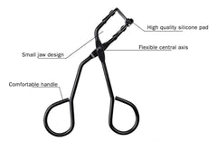 Silicone Eyelash Curler compact design, 16g, for on the go.
