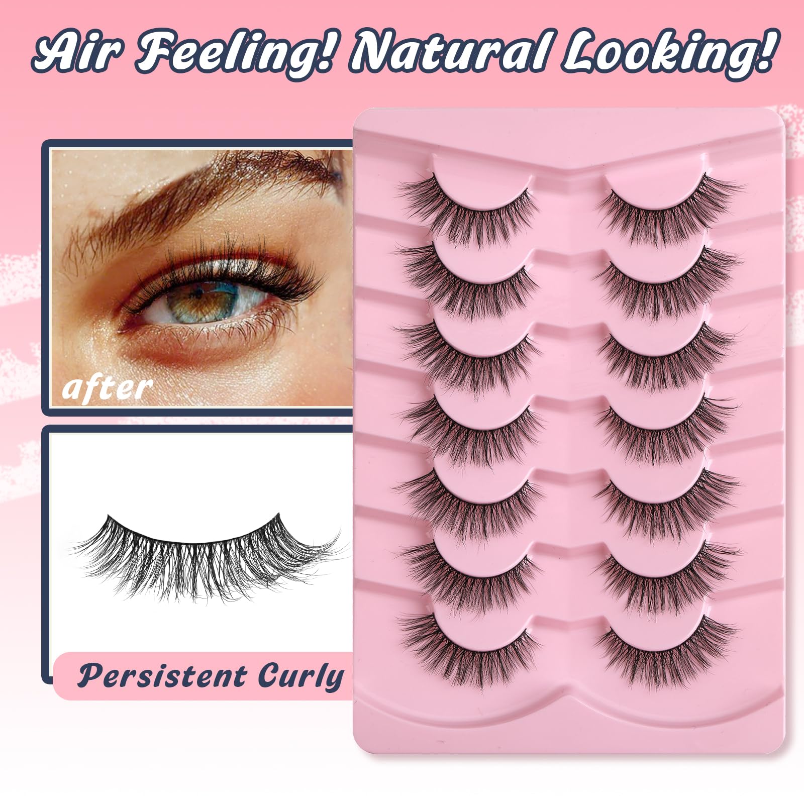 Siligli 3D volume tapered lashes deliver natural fullness with crisscross roots