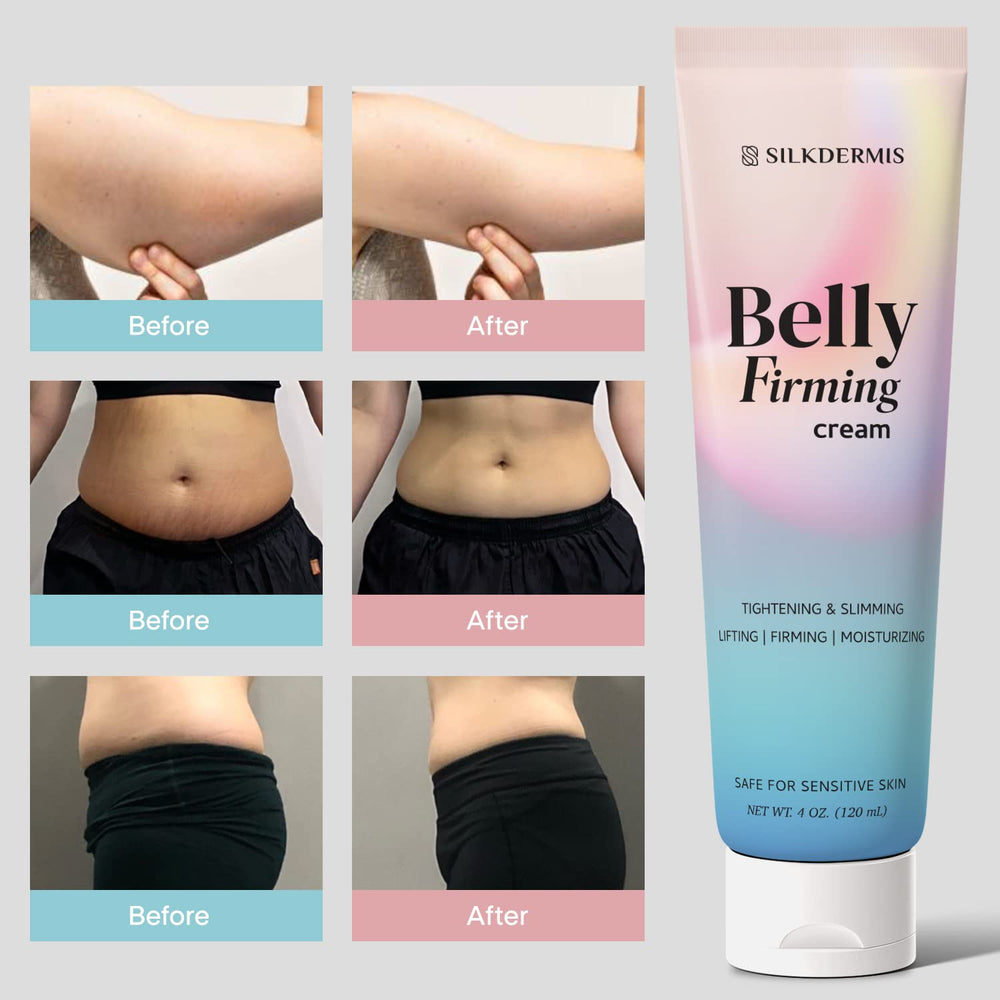 Applying SILKDERMIS B Cream in a gentle massage motion on thighs