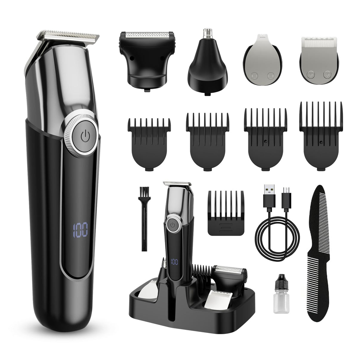 SilkGlow 5-in-1 beard trimmer enables easy beard shaping and all-in-one grooming.
