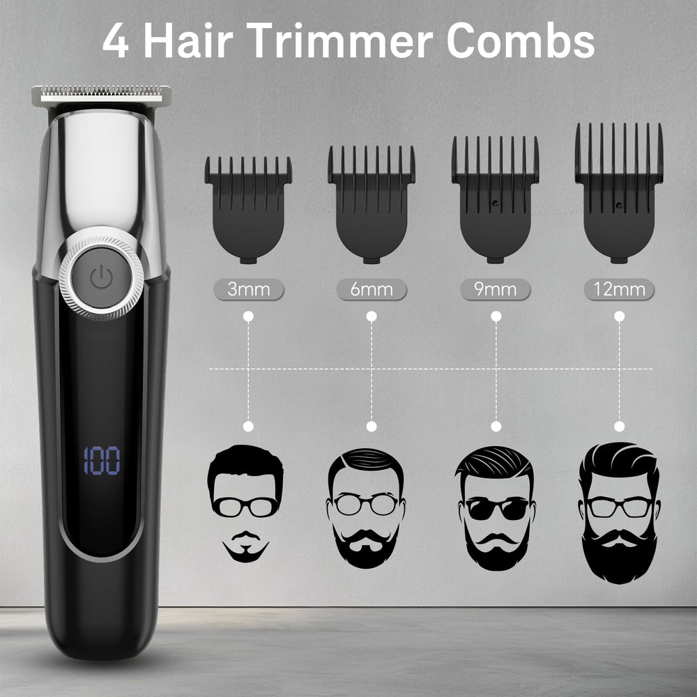 SilkGlow limit combs offer 3mm/6mm/9mm/12mm options for customized lengths on beard, body, and grooming.