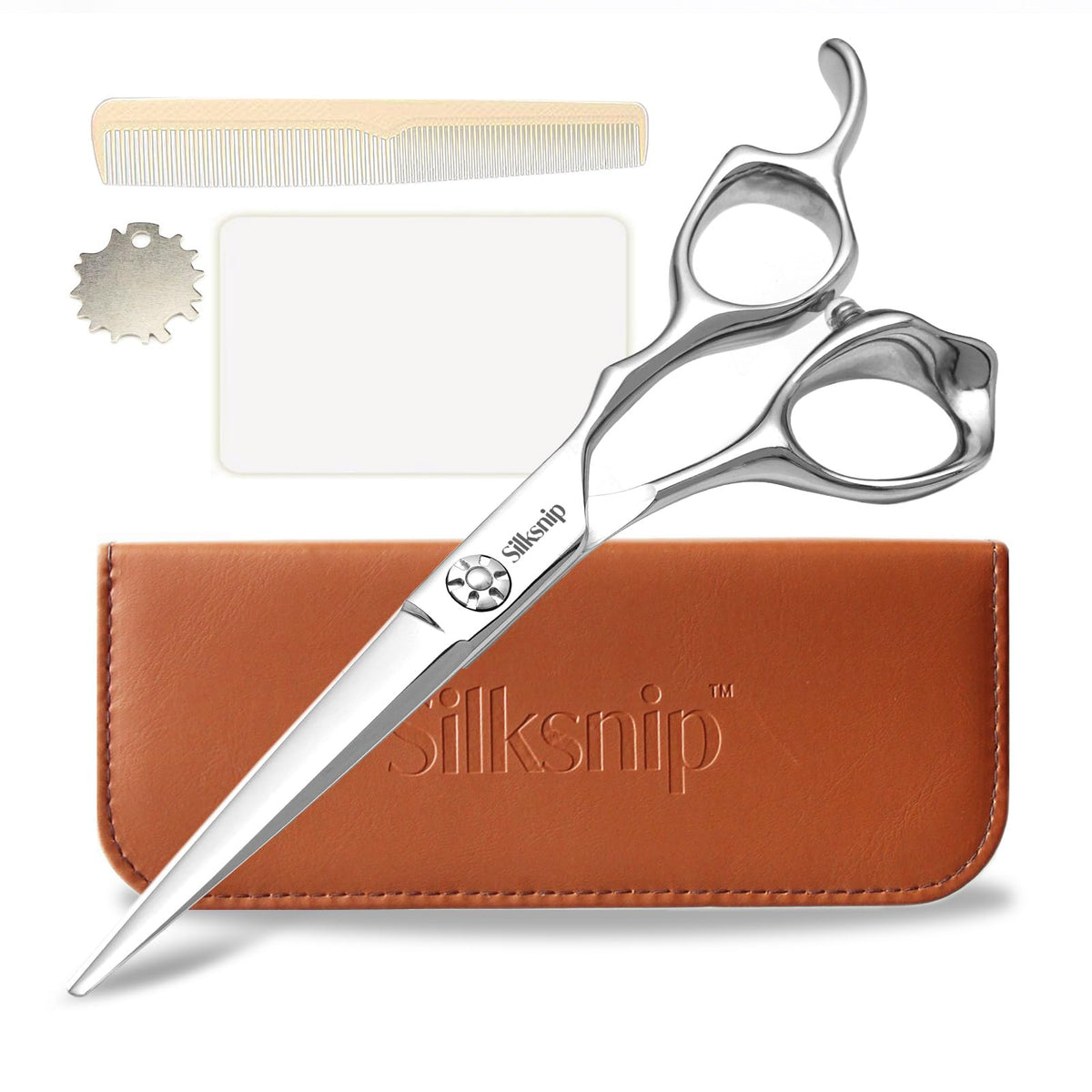 Silksnip hair cutting scissors 6-inch blade closeup for precise professional cuts.