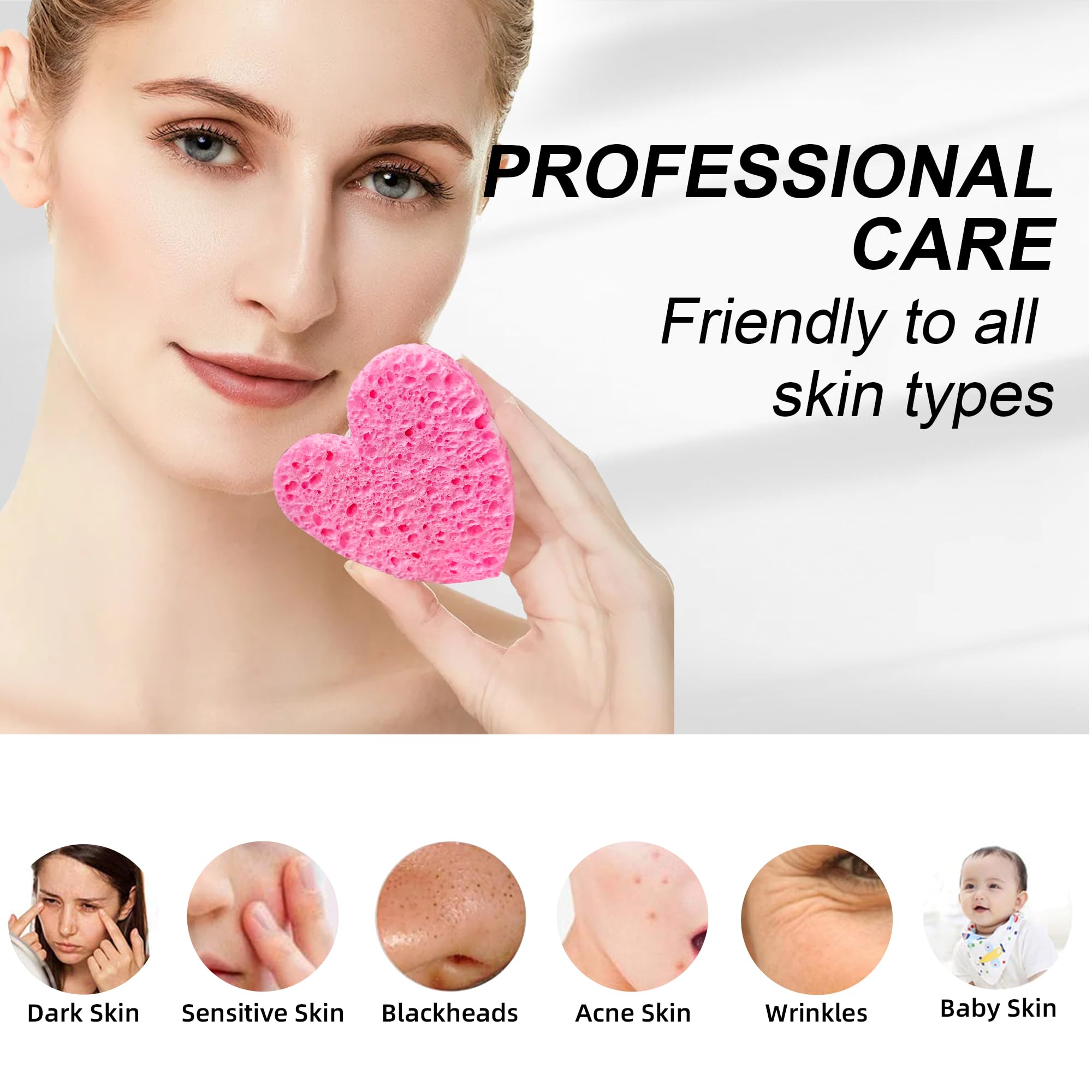 Silkyhose compressed sponge expands in water for easy facial cleansing